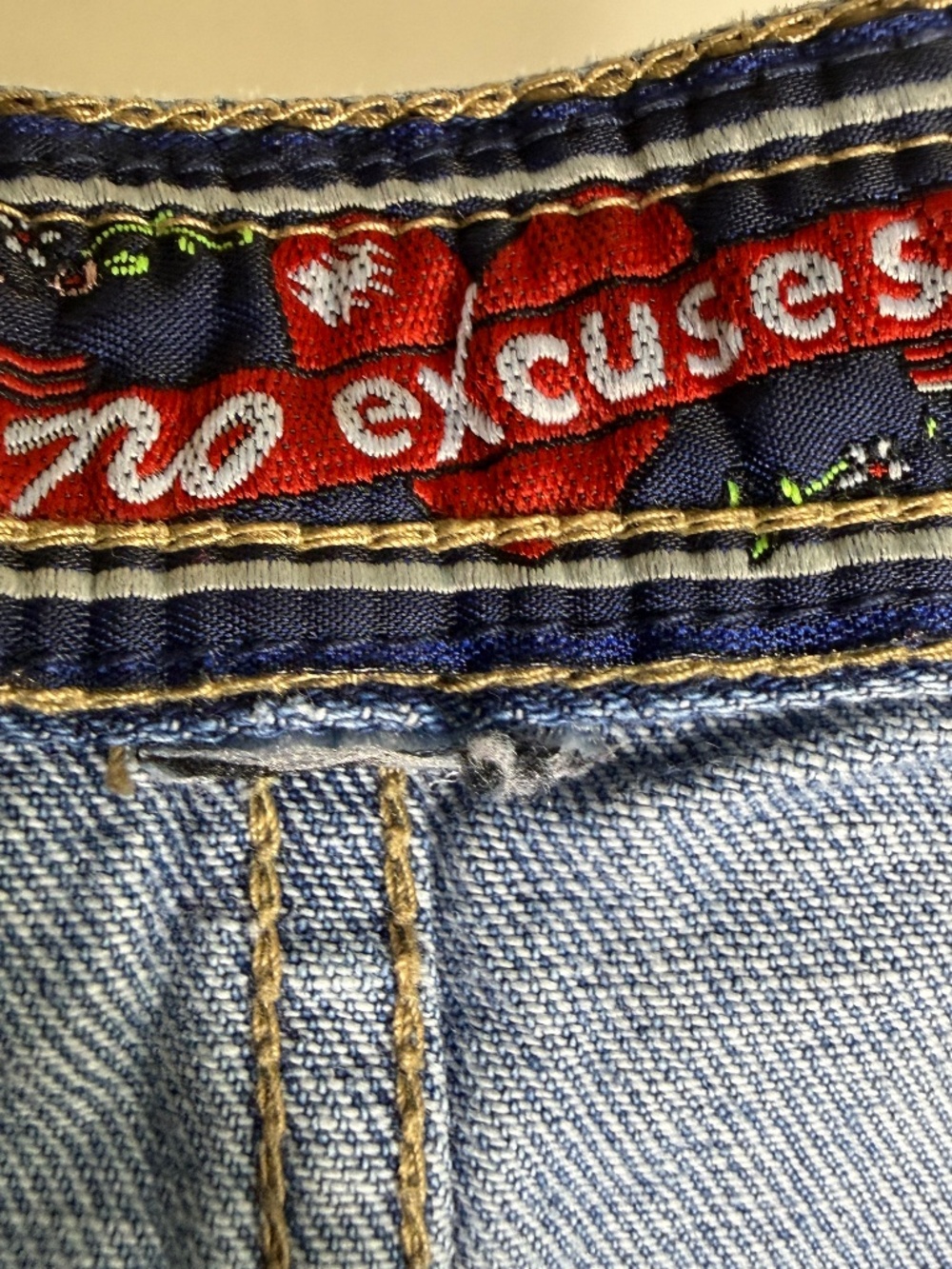 Vintage 90s Button Front Denim Mini Skirt High Waist Jean Skirt Size 4 - Picture 4 of 9